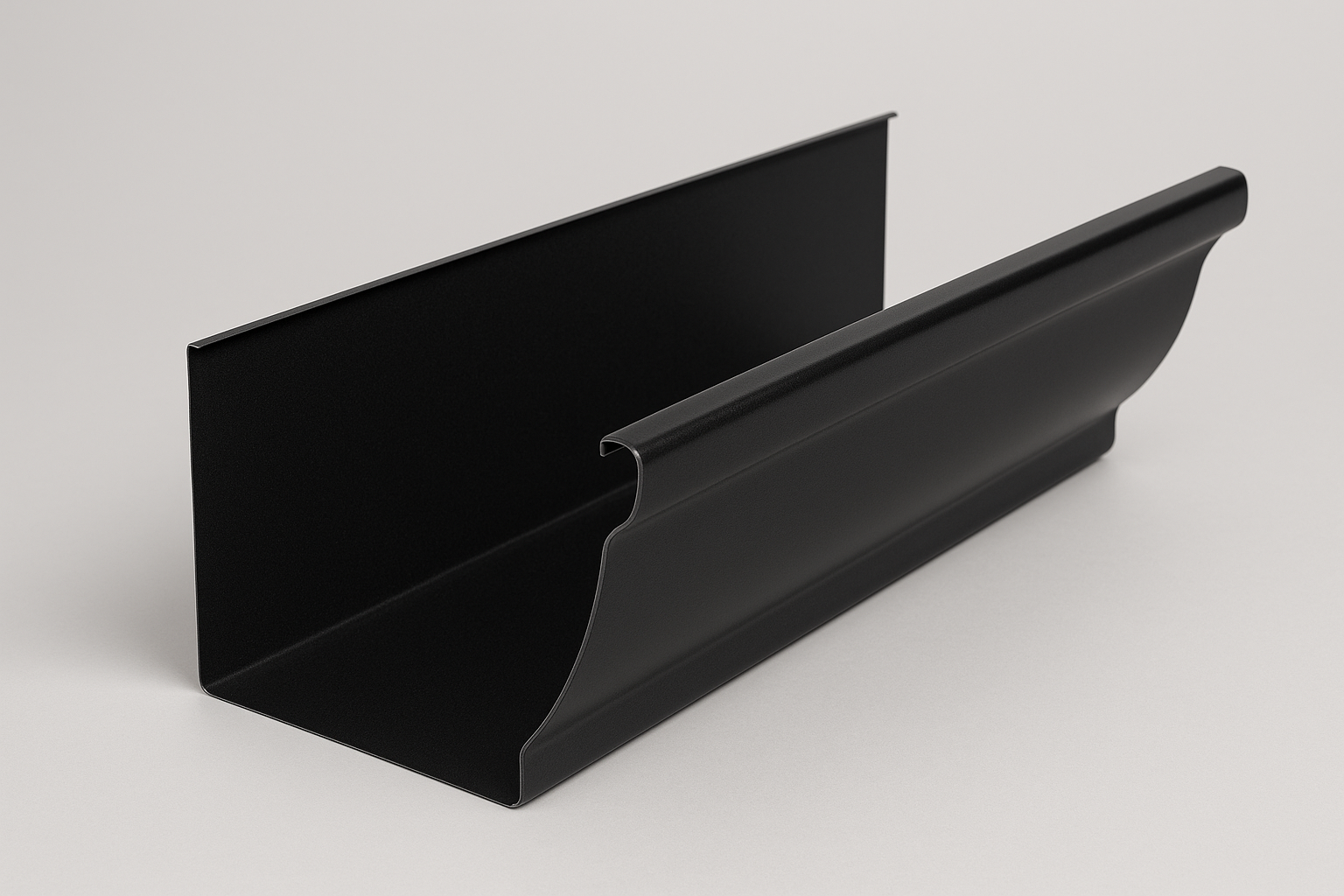 K-style gutter, black color 5\6in